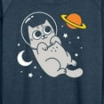 thumbnail image 3 of Instant Message - Astronaut Cat - Women's Lightweight French Terry Long Sleeve Shirt, 3 of 6