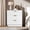 White, variant on 3-Drawer Modern Dresser for Bedroom, 30" Tall Fluted Vertical Nightstand Chest of Drawers with Gold Handles, Multi-Functional Organizer for Home, Entryway & Living Room