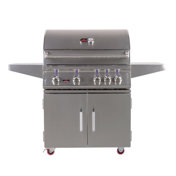Bonfire CBF4DD 34" 4 Burner Propane Gas Grill with Cart and Infrared Rotisserie