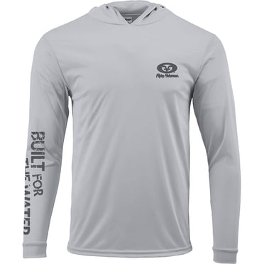 Flying Fisherman Built For Water Performance Pullover Hoodie - Medium - Silver