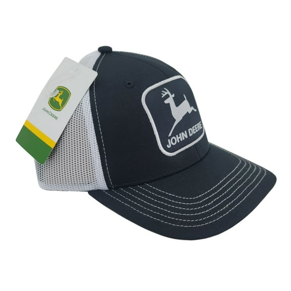 John Deere Moline 112 Black and White Mesh Back Hat/Cap - LP82937