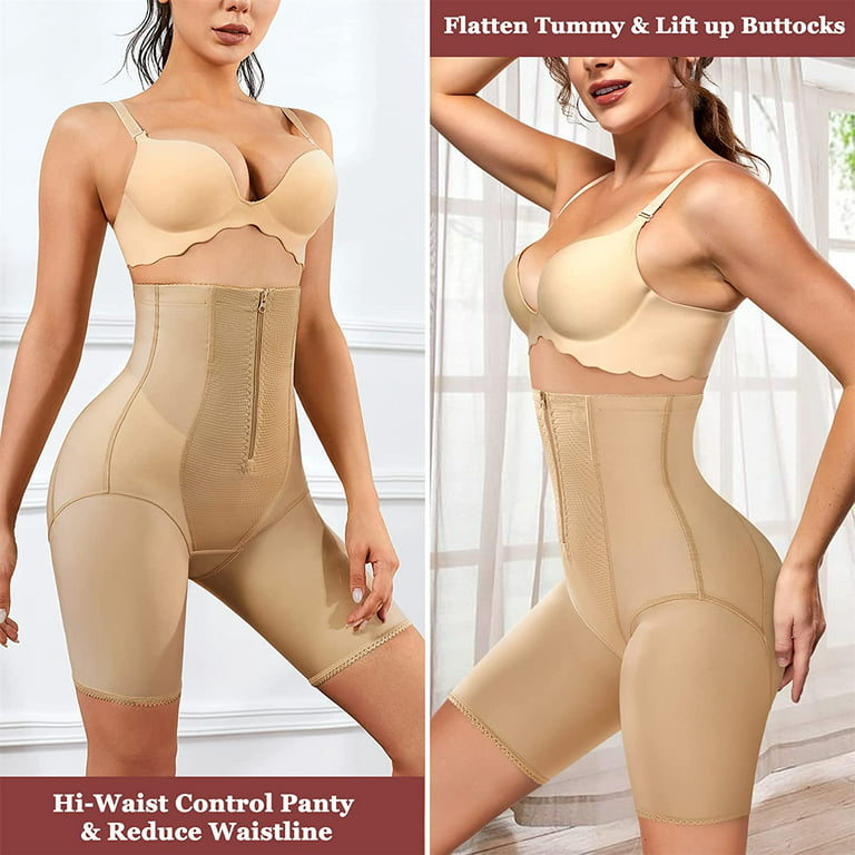 Body Shaper for Women Butt Lifting Shapewear Tummy Control Panties with  Hook Zipper Closure (Color : Skin Color, Size : 3X)