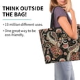thumbnail image 2 of Bingfone Canvas Tote Bag for Women with Inner Pocket Aesthetic Cute Shopping Tote Bags Reusable Grocery Bags- Paisley6, 2 of 8