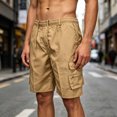 thumbnail image 2 of cllios Cargo Shorts Men Quick Dry Lightweight Short Pants with Zipper Pockets Elastic Drawstring Waist with Belt Loops Hiking Outdoor Casual Summer Shorts, 2 of 7
