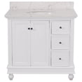 thumbnail image 4 of Bella 36" Bathroom Vanity with White Cabinet and Engineered Marble Top, 4 of 7