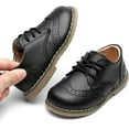 thumbnail image 2 of Boy's Girl's Classic Lace-Up School Uniform Oxford Comfort Dress Shoes Loafer Flats (Toddler/Little Kid), 2 of 6