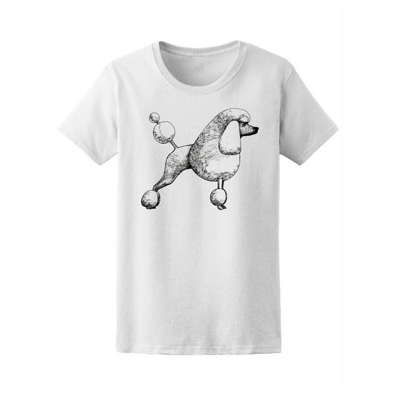 Poodle Dog With Hair Style Tee Women's -Image by Shutterstock