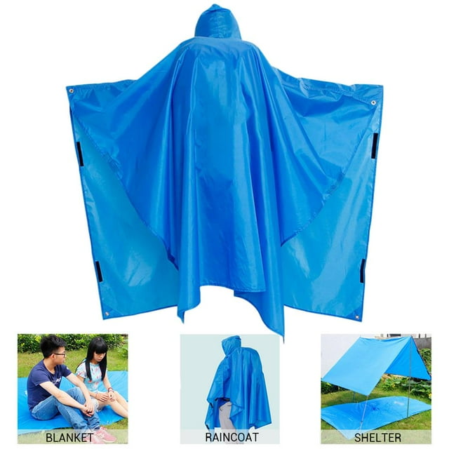 ruzhgo Poncho Multifonction 3 en 1 Housse de Sac à Dos en Fibre de Polyester Poncho une Pièce Imperméable