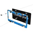 thumbnail image 5 of Orange Camouflage 2 Pcs License Plate Frames, Stainless Steel License Plate Cover, Matte License Plate Holder Car Accessories with Screw Caps (4 Holes), 5 of 7
