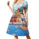 thumbnail image 4 of Vestido de manga corta de Smiley vestidos con mangas largas Vestidos de verano para mujer, 4 of 8