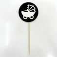 thumbnail image 3 of Darling Souvenir, Baby Pram Baby Shower Cupcake Toppers, Dessert Decorations - Pack Of 20, 3 of 3