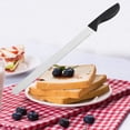 thumbnail image 4 of 10/12 Inch Best Serrated Edge Bread Knife Cake Cutter Long Baguette Knife Stainless Steel Bread Slicer Reusable Easy To Clean, 4 of 8