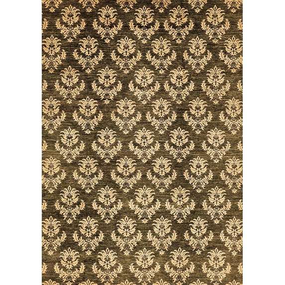 Ahgly Company Indoor Rectangle Abstract Brown Modern Area Rugs, 2' x 3'