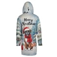 thumbnail image 2 of Merry Christmas Boxer Enjoys Woofmas Winter Xmas Holiday All Over Print 3D Hooded Duffle Toggle Coat Boxers Dog Lover Gifts Idea - 02022, 2 of 6