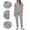 Gray, variant on Abomasnow Natural Uniforms Womens Cool Stretch Modern Tuck-In Top Yoga Jogger Scrub Set with Regular and Petite Size