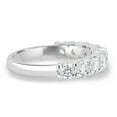 thumbnail image 5 of ESTE ORIGIN 3mm 1.00Ct Lab Grown Half Eternity Ring, 10-Diamond Band in 14K White Gold for Women, 5 of 7