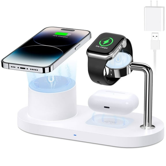 ETEPEHI Wireless Charger Compatible for iPhone: 3 in 1 Magnetic Charging Station Compatible for iPhone iWatch & Airpods