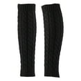 thumbnail image 2 of yuksok Women Leg Warmers Accessories Footless Socks for Living Room Outdoor Bedroom Black, 2 of 9