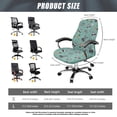 thumbnail image 7 of Renewold Office Chair Cover Universal Rotating Boss Chair Cover Printed Desk Chair Protector Stretch Fabric Cover with Elastic Bottom for Easter Decor, Easter Bunny Egg Carrot Green, S, 7 of 7