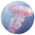 thumbnail image 3 of Jellyfish Ocean Style Washable Round Rug -Circle Area Rugs for Nursery Bedroom, Vintage Non Slip Non Shedding Low Pile Carpet for Living Room Coffee Table Entryway, 3 of 7