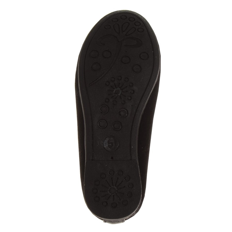 Kensie Girl Toddler Ballerinas, Pattern Black, 8