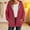 Hot Pink, variant on ZunFeo Women's Warm Plush Jacket Hooded Zip-up Soft Loose Fall Winter Lightweight Coat with Pockets, Black L