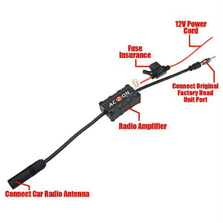 AUTUT Car Radio Antenna Booster Signal Amplifier For AM FM, 45 OFF