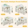 thumbnail image 2 of OLAKIDS  Kids Table and Chair Set, Activity Table with Magnetic Drawing Board 4 Gears Adjustable Height Bookshelf Watercolor Pens, Toddler Plastic Furniture Table for Playing Reading Eating, 2 of 10