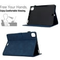 thumbnail image 2 of Dteck Case for iPad Pro 11” 1st/2nd/3rd/4th Gen (2018/2020/2021/2022) & iPad Air 4/Air 5 10.9", Embossed Stand with Multiple Viewing Angles Stand PU Leather Back Cover, Darkblue, 2 of 6
