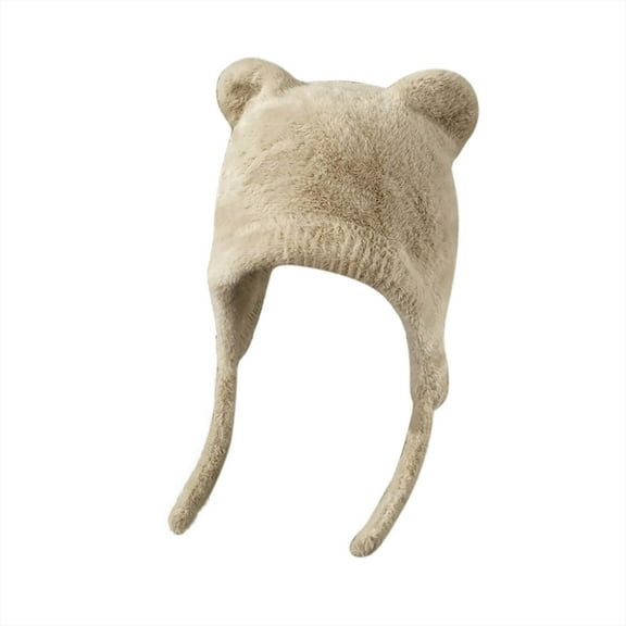 WMTBSRSW Winter Hats for Women Sherpa Beanie Soft Warm Fleece Lined Long Ear Straps Fluffy Snow Ski Cap