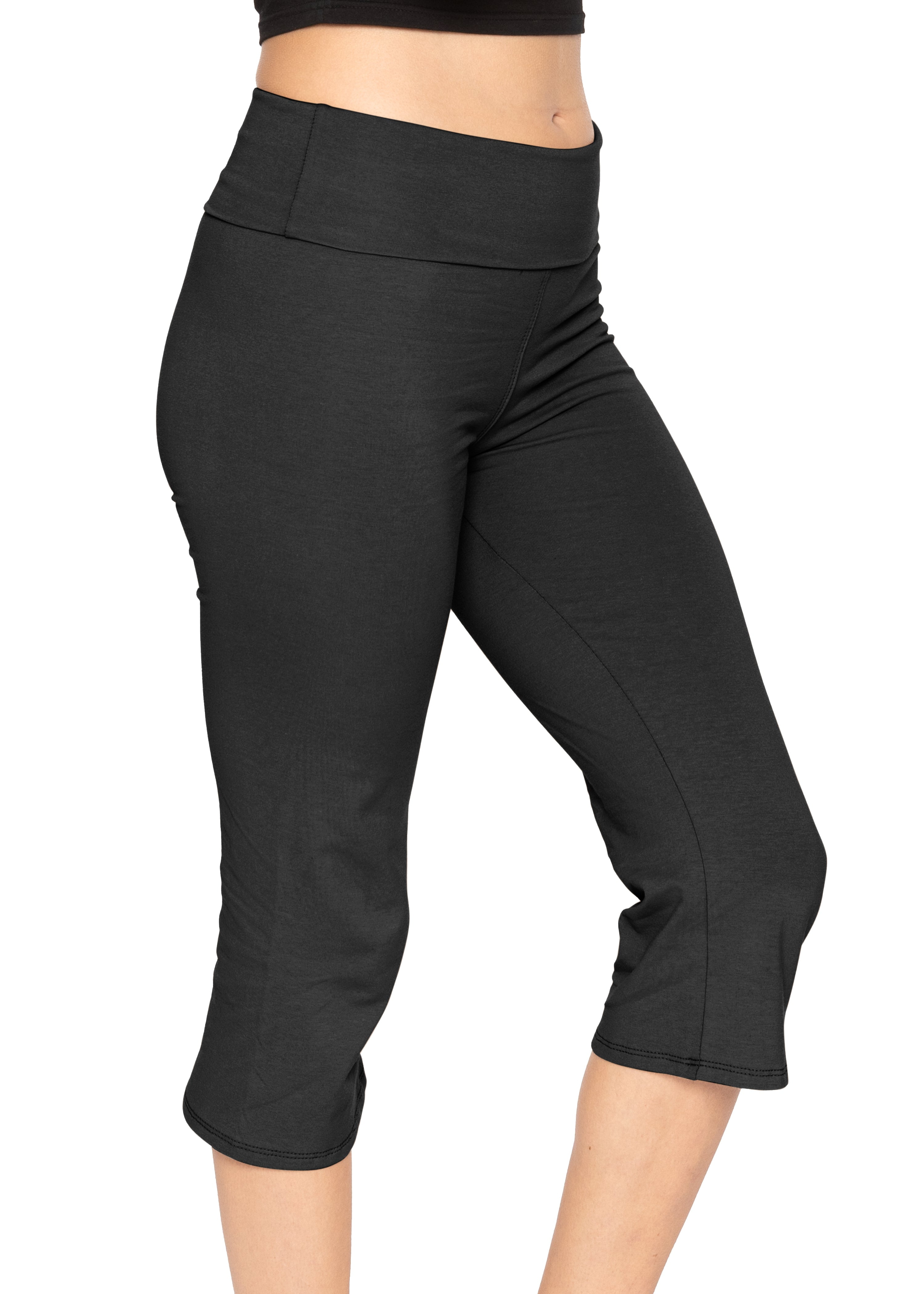Black capri yoga pants top