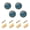 Black Blue Checked, variant on WEIYEKO 4 Pack Kitchen Cabinet Knobs Round Zinc Drawer Pulls, Black Blue Checked