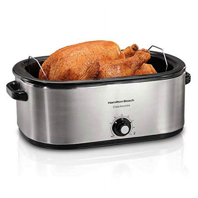 Hamilton Beach 28 lb 22-Quart Roaster Oven with Self-Basting Lid (Stainless  Steel)