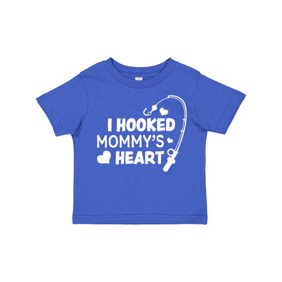 Inktastic I Hooked Mommy's Heart with Fishing Rod Boys or Girls Toddler T-Shirt