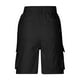 thumbnail image 5 of pstuiky Pantalones cortos casuales para hombre, Pantalones cortos casuales de verano para hombre, de color liso, con cintura elástica, multibolsillos y 6 bolsillos., 5 of 6