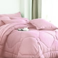 thumbnail image 4 of HIG Juego de Edredón Moderno de 8 Pzas con Sábanas para Todas las Estaciones, Cama en una Bolsa, Rosa Polvoriento, Tamaño King, 4 of 11