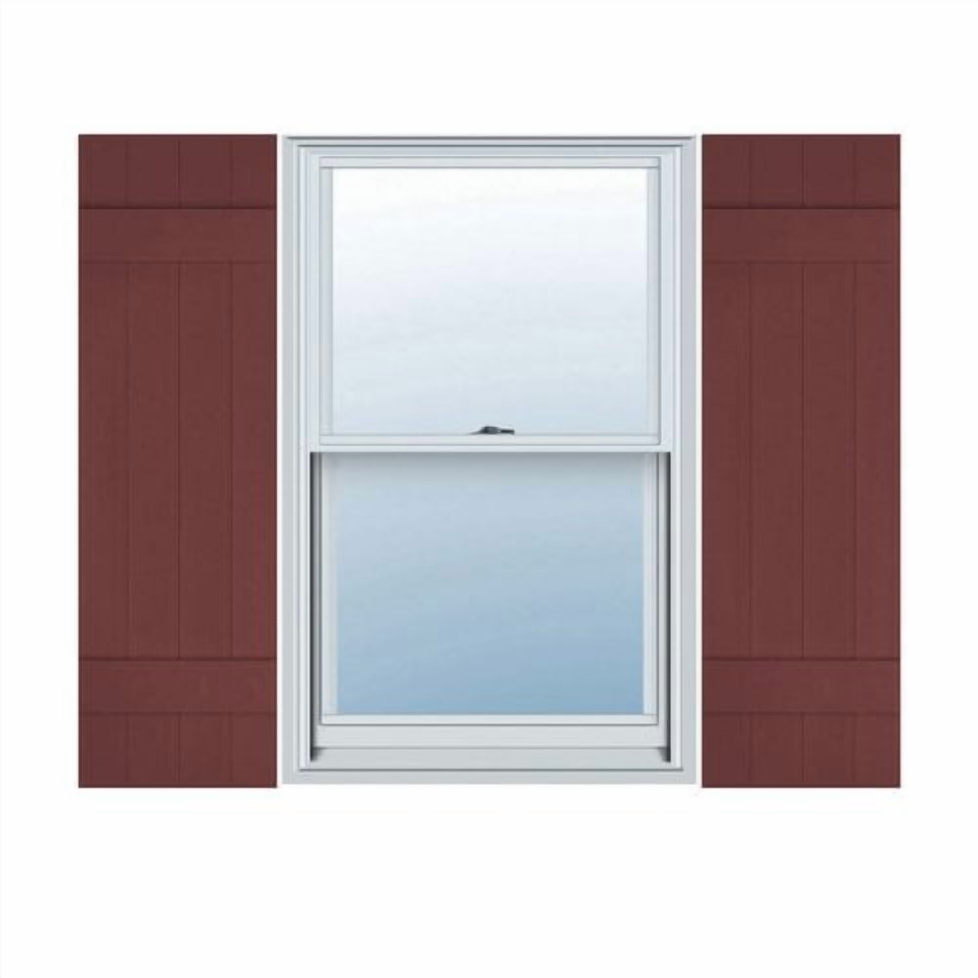 14"W x 55"H Lifetime Vinyl, Standard Four Board Joined, Board-n-Batten Shutters, w/Installation Shutter-Lok's & Matching Screws (Per Pair), Wicker