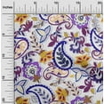 thumbnail image 2 of oneOone Cotton Cambric Purple Fabric Asian Paisley Floral Dress Material Fabric Print Fabric By The Yard 56 Inch Wide, 2 of 4