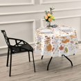 thumbnail image 7 of GZHJMY Autumn Leaves Pattern Round Tablecloth 60inch Indoor Wrinkle Free, Cute Foxes Circular Lace Table Cover Washable for Kitchen Party BBQ Dining Decor Home Decor, 7 of 7