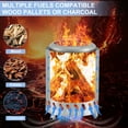 thumbnail image 5 of Portable Smokeless Fire Pit with Grill Grate, Removable Ash Tray, Carry Bag, Stainless Steel, for Outdoor Use (7.1 Inch), 5 of 8