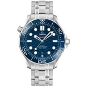 Seamaster by Omega Men's 300m Stainless Steel Diver Wristwatch, Blue (21030422003001)