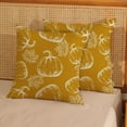 thumbnail image 4 of Fall Pillow Covers 18x18 Mustard Yellow Cream Pumpkin Decor Throw Pillows Case for Couch Maple Leave Autumn Harvest Thanksgiving Farmhouse Outdoor Decorative Cushion Cases for Sofa Bed Set of 2, 4 of 6