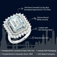 thumbnail image 2 of Gem Stone King 7.24 Cttw Sky Blue Simulated Aquamarine Ring for Women | 925 Sterling Silver | Emerald Cut 14X10MM | Available in Size 5, 6, 7, 8, 9, 2 of 6