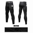 thumbnail image 2 of LANBAOSI Men Compression Pants Athletic Sport Base Layer Male Quick Dry Sport Gym Leggings Tights with Phone Pocket Size Large, 2 of 7