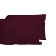 thumbnail image 3 of 4-Piece sheet Set California King Size Luxurious Viscose from Bamboo With One Fitted Sheet, One Flat Sheet and Two Pillowcases, Soft Sheet Set With Temperature and Moisture Management, Burgundy, 3 of 7