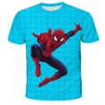 thumbnail image 3 of Camisetas de Spiderman para niños, camisetas con estampado de dibujos animados para niños, pantalones cortos de verano, traje informal, nueva camiseta de Sonic para niños, 3 of 5