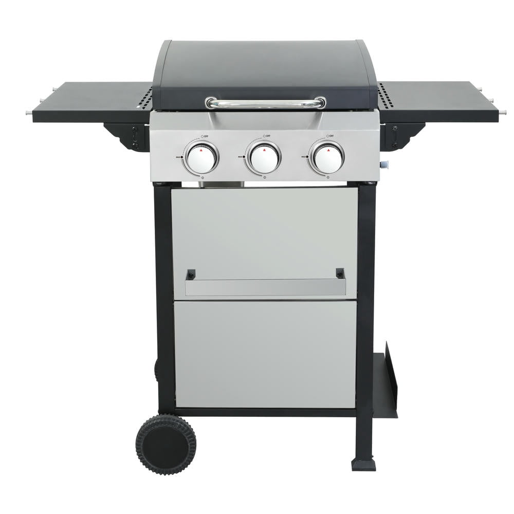 Barara King BBQ Grill, Outdoor Camping Grill,3-Burner Propane Gas BBQ Grill, SS Plancha, 36900BTU Output With Wire Enamel Cooking Grids