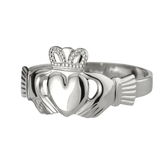 Biddy Murphy Claddagh Ring For Men Sterling Silver Men's Masculine Claddagh Ring Made in Ireland (10)