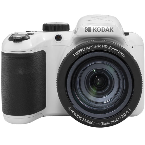Open Box Kodak PIXPRO AZ405-WH 20MP Digital Camera 40x Optical Zoom 24mm Wide Angle Lens Optical Image Stabilization 1080p Full HD Video 3" LCD Vlogging Camera (White)