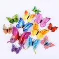 thumbnail image 4 of Deals Of The Day Clearance Prime Double Layer Simulation Butterfly Home Living Room Background Wall Decoration Stickers Colorful Butterfly Wall Stickers Green, 4 of 5